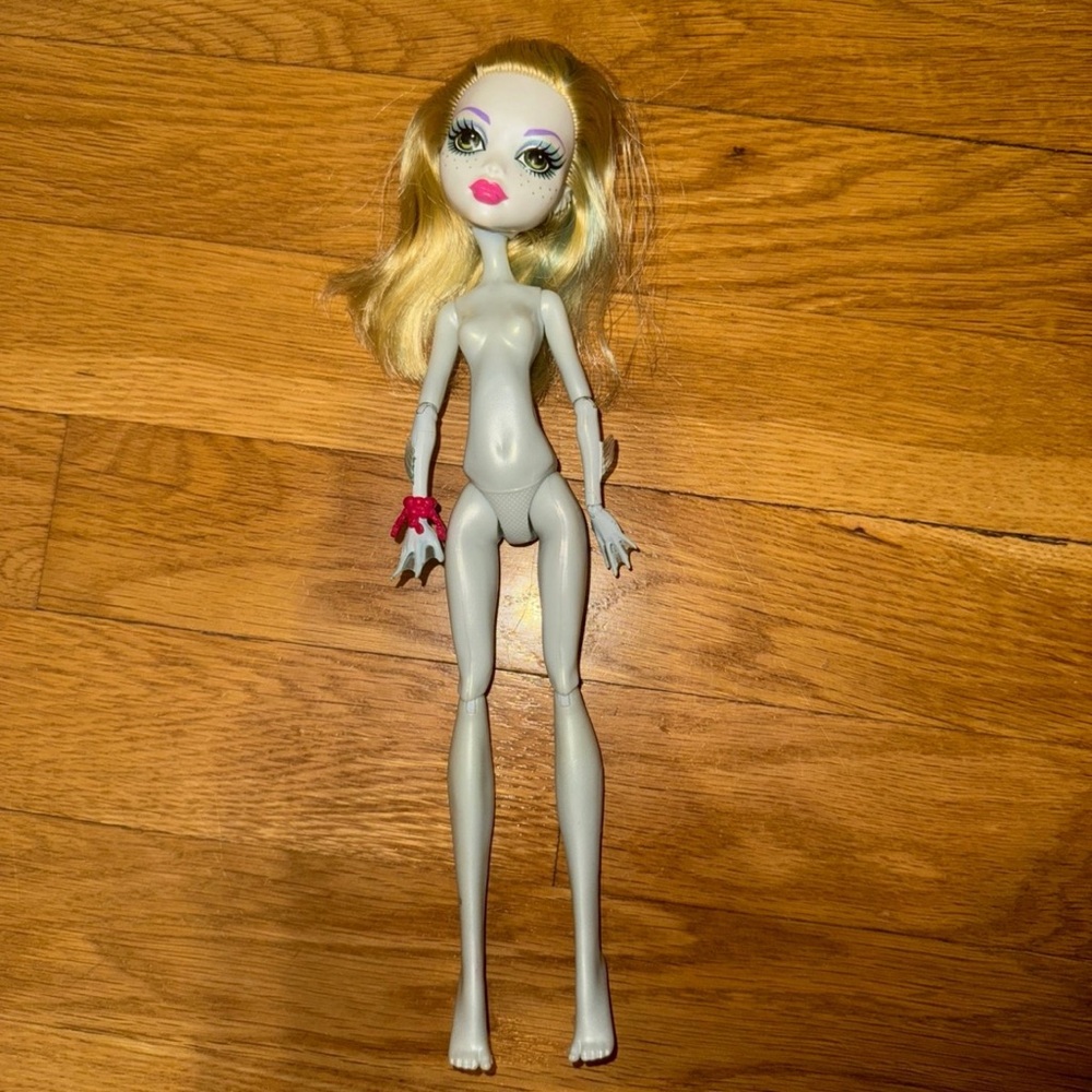 Monster High Doll with Blonde Hair and Pink Lips